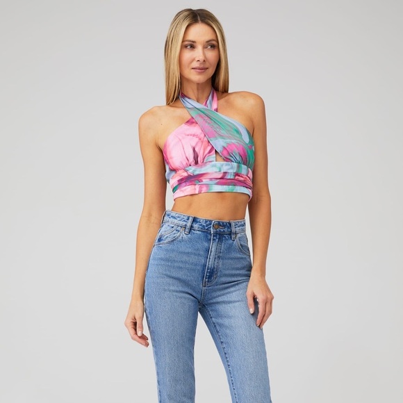 NWT Amanda Uprichard Lavera Top in Mystic ($158) - SIZE MEDIUM - Picture 3 of 4